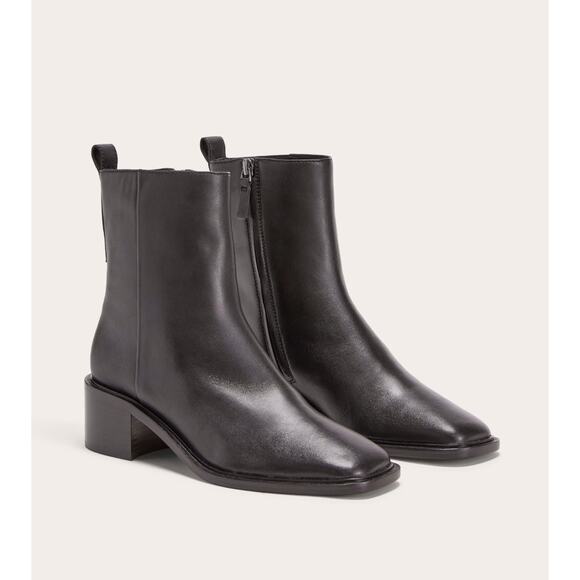 NEW Everlane The City Boot In Black Leather Size 8 - Picture 1 of 9
